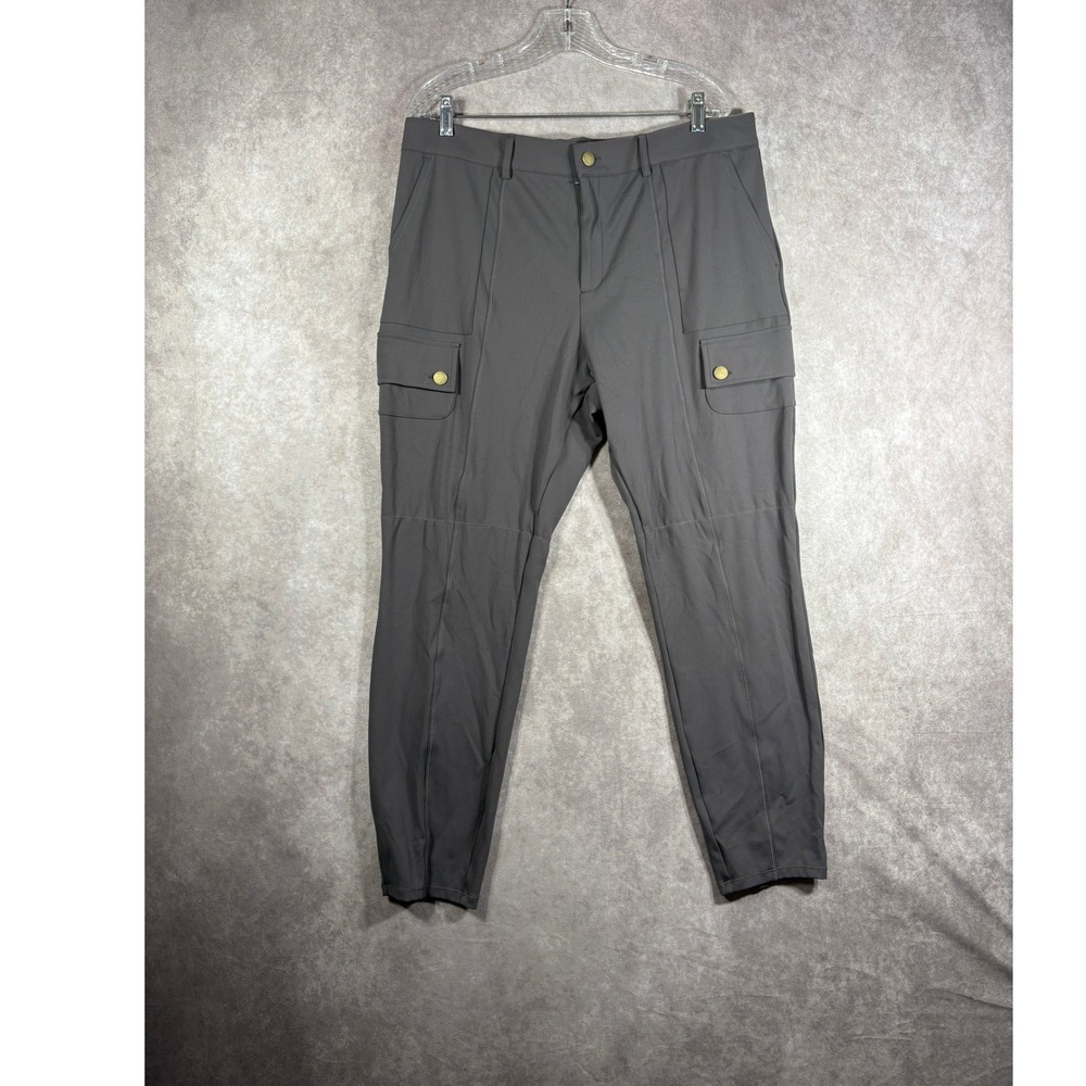 Halara Cargo Pants Womens 1X Gray High Waisted Tapered Stretch Athleisure Hiking